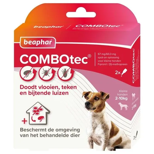 Beaphar COMBOtec hond tegen Vlooien, Teken en Luizen  2 pipetten