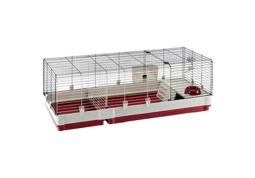 Ferplast Konijnenkooi Krolik 140 grijs/rood
