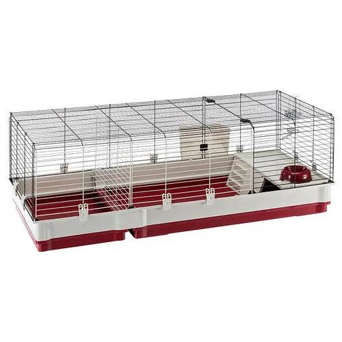 Ferplast Konijnenkooi Krolik 140 grijs/rood