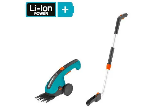 Gardena Accugrasschaar ClassicCut Li set met steel en wielen