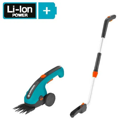 Gardena Accugrasschaar ClassicCut Li set met steel en wielen