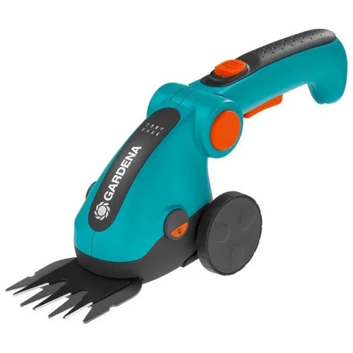 Gardena Accugrasschaar ComfortCut Li Set met steel en wielen
