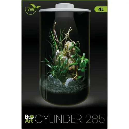 BIOART Cylinder 285 wit met LED plantenterrarium