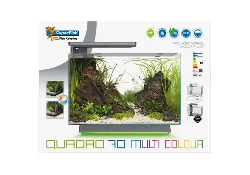 SuperFish Quadro 70 Multi Colour Zwart | 55 x 35 x 45,7CM