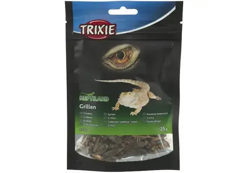 Trixie Gedroogde krekels 25 g | aanvullend voer voor reptielen en kleine zoogdieren
