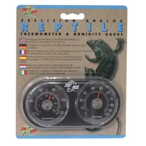 Zoo Med Dubbele terrarium thermometer en hygrometer analoog