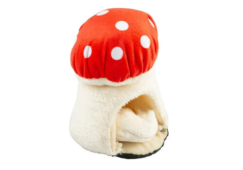 Duvo+ Paddenstoelhuisje pluche rood wit
