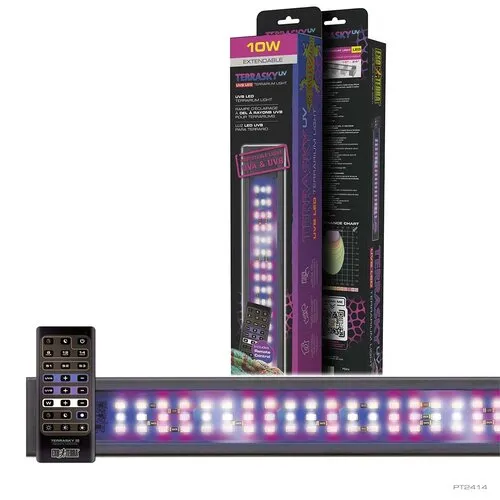 Exo Terra TerraSky UV UVB LED terrarium verlichting | zwart | 10 W