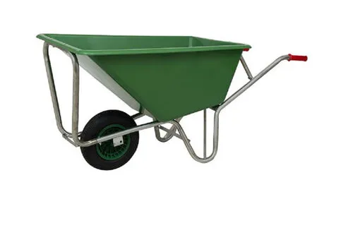 MM Kruiwagen 160 Liter Poly Met Verzinkt Onderstel 1-wiel