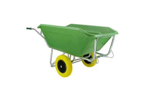 Fort Kruiwagen F&S 350 Liter Groen Met 2 Anti-lek Banden