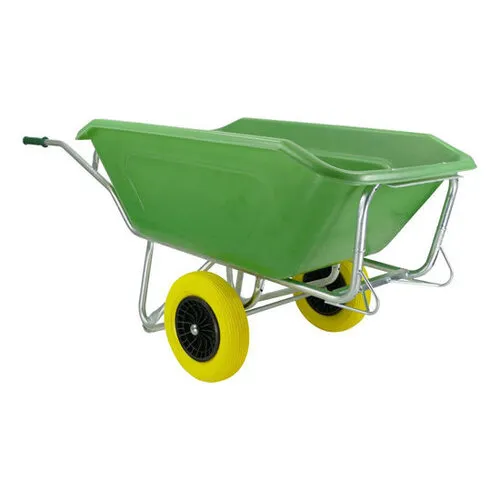 Fort Kruiwagen F&S 350 Liter Groen Met 2 Anti-lek Banden