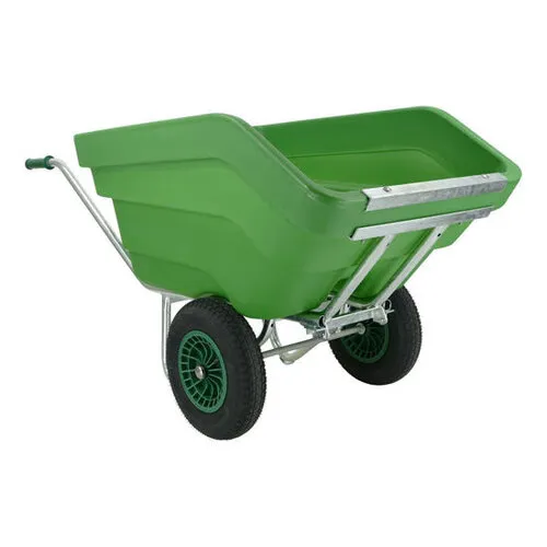 Fort Kiep Kruiwagen F&S 300 Liter Groen Met 2 luchtwielen