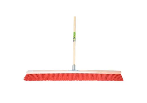 MM Eurotool Extra brede bezem rood met stokhouder en steel | 150 cm