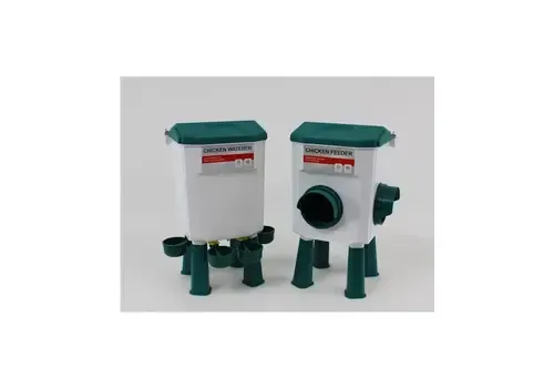 Junai.nl Drinker en Feeder set, 11,5 liter met watercups en 7,5kg voerbak