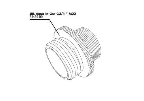 JBL Aqua In-Out Metaaladapter G3/4 M28/