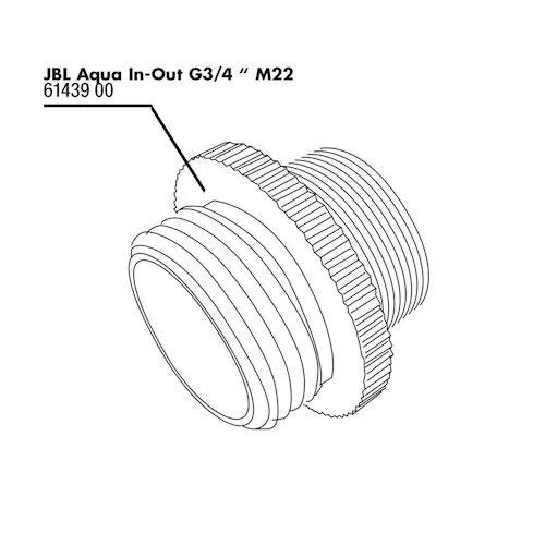 JBL Aqua In-Out Metaaladapter G3/4 M28/