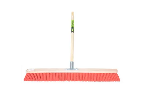 MM Eurotool Bezem 80cm, rood nylon +stokhouder +steel 150cm
