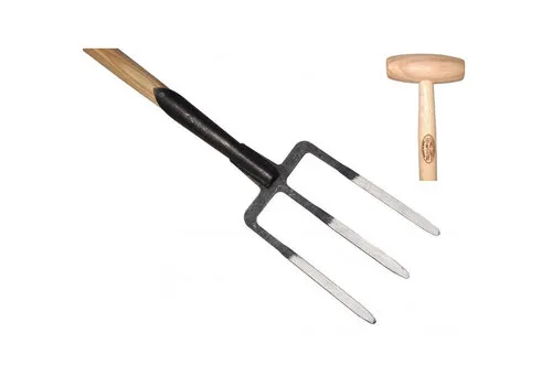 De Wit Spitvork 3 Tands Met Essen Steel 90 Centimeter