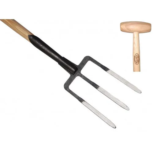 De Wit Spitvork 3 Tands Met Essen Steel 90 Centimeter