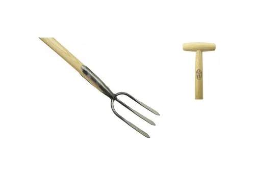 De Wit Tuinvork 3 Tands Met Essen Steel 90 Centimeter