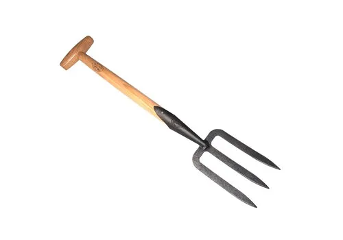 De Wit Handgreepje 3 Tanden Met Essen T-steel 40 Centimeter