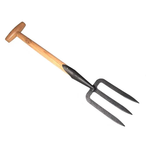 De Wit Handgreepje 3 Tanden Met Essen T-steel 40 Centimeter