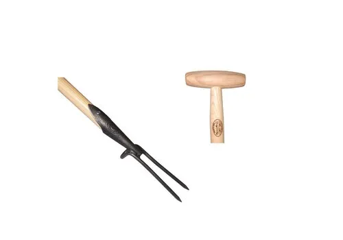 De Wit Wiedvork 2 Tands Met Essen T-steel 80 cm