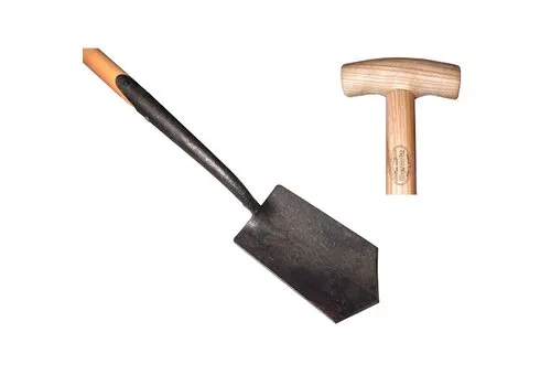 De Wit Puntspade zwanehals met lip, met essen steel 75cm