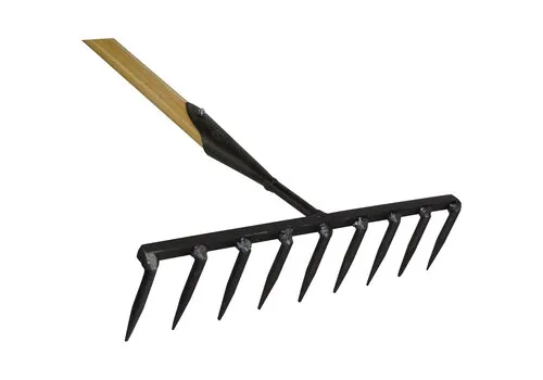 De Wit Zaadhark 9 Tands Rond Met Essen Steel 170 Centimeter