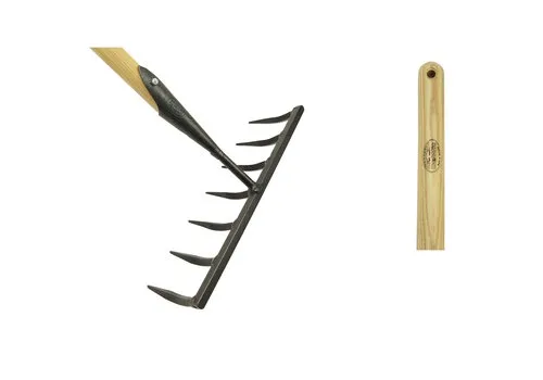 De Wit Zaadhark 7 Tands Rond Met Essen Steel 170 Centimeter