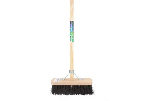 MM Eurotool Bezem FSC 29 Centimeter Bassine Zwart Met Steel 150 Centimeter