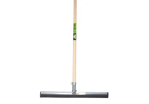 MM Eurotool Vloertrekker Metaal 45 Centimeter Zwarte Rubber Met Steel 150 Centimeter