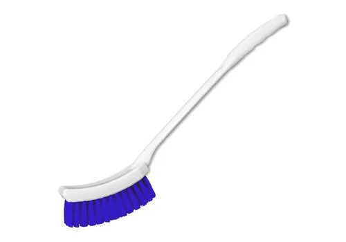 MM Eurotool Hygiene Handborstel Met Lange Steel 40 Centimeter Blauw