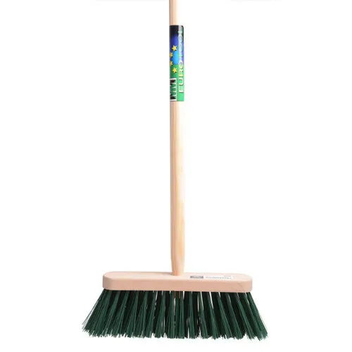 MM Eurotool Straatbezem kunstvezel groen 29 cm met steel