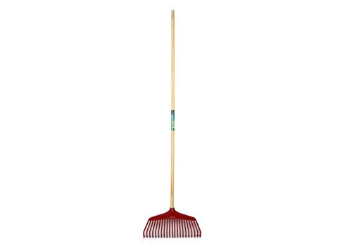 Fiskars Nylon gazonhark met MM houten steel 150cm