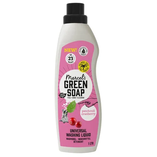Marcel's Green Soap Wasmiddel Patchouli en Cranberry 1000 ML