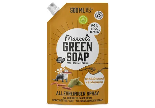 Marcel's Green Soap Allesreiniger Spray Sandelhout & Kardemom Navulling 500 ML