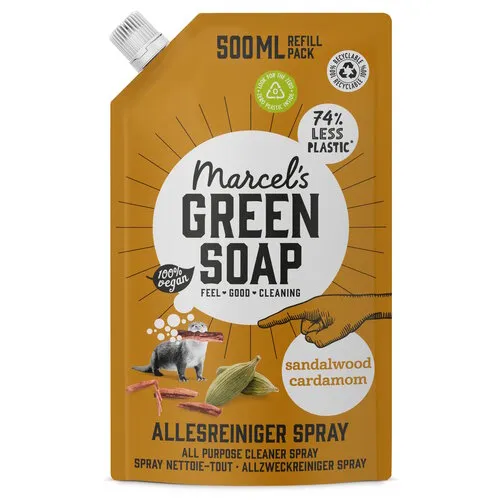 Marcel's Green Soap Allesreiniger Spray Sandelhout & Kardemom Navulling 500 ML