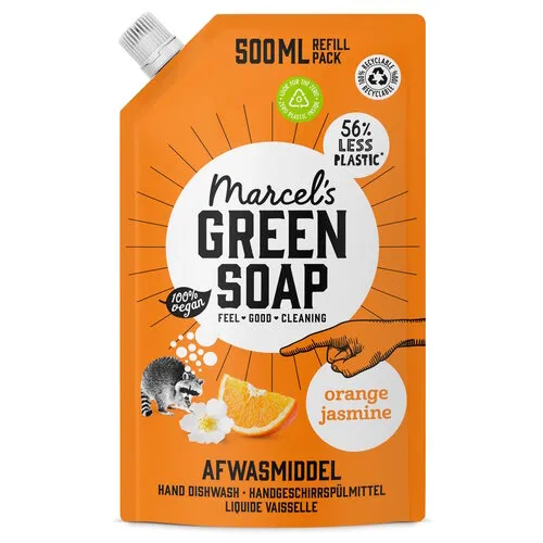 Marcel's Green Soap Afwasmiddel Sinaasappel & Jasmijn Navulling 500 ML