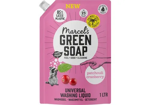 Marcel's Green Soap Wasmiddel Patchouli & Cranberry Navulling 1 Liter