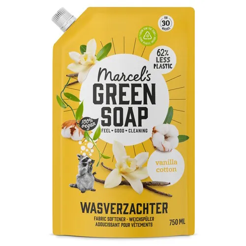 Marcel's Green Soap Wasverzachter vanille & katoen navulling 750 ML
