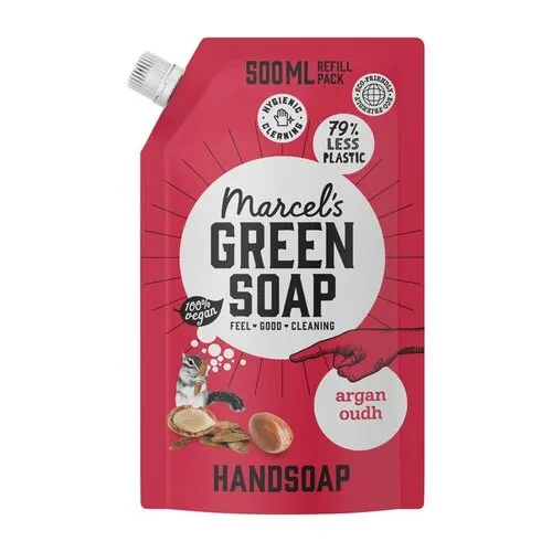 Marcel's Green Soap Handzeep Argan & Oudh Navulling 500 ML