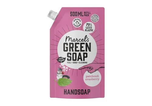 Marcel's Green Soap Handzeep Patchouli & Cranberry Navulling 500 ML