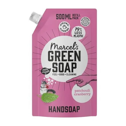 Marcel's Green Soap Handzeep Patchouli & Cranberry Navulling 500 ML
