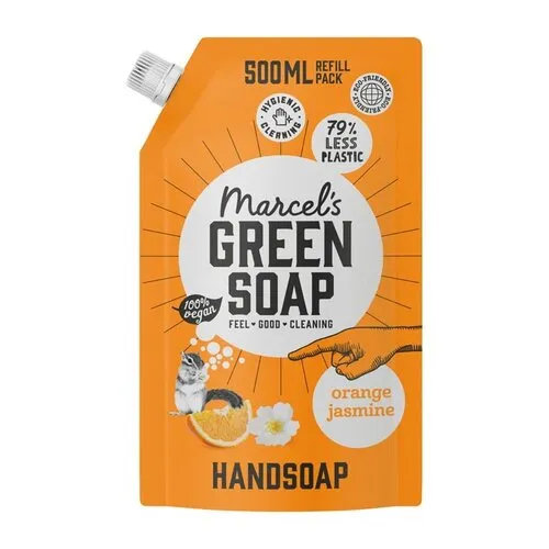Marcel's Green Soap Handzeep Sinaasappel & Jasmijn Navulling 500 ML