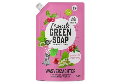 Marcel's Green Soap Wasverzachter Patchouli & Cranberry Navulling 750 ML