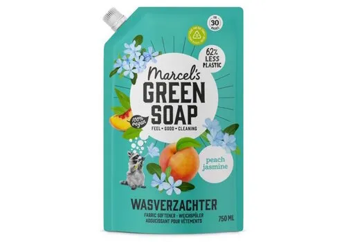 Marcel's Green Soap Wasverzachter Perzik & Jasmijn Navulling 750 ML