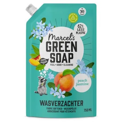 Marcel's Green Soap Wasverzachter Perzik & Jasmijn Navulling 750 ML