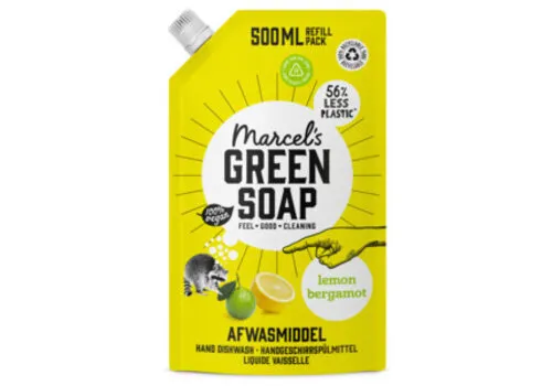 Marcel's Green Soap Afwasmiddel Lemon & Bergamot Navulling 500 ML