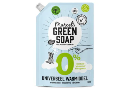 Marcel's Green Soap Wasmiddel 0% Universeel Navulling 1000 ML